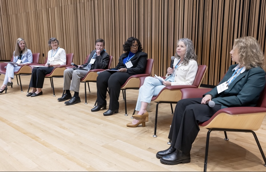 Kent (second from right) makes a point in the VP panel discussion